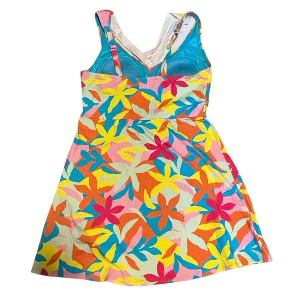 Lands End Plus Size 14 Skirted One Piece Swimsuit Bathing Suit Colorful - Picture 2 of 4